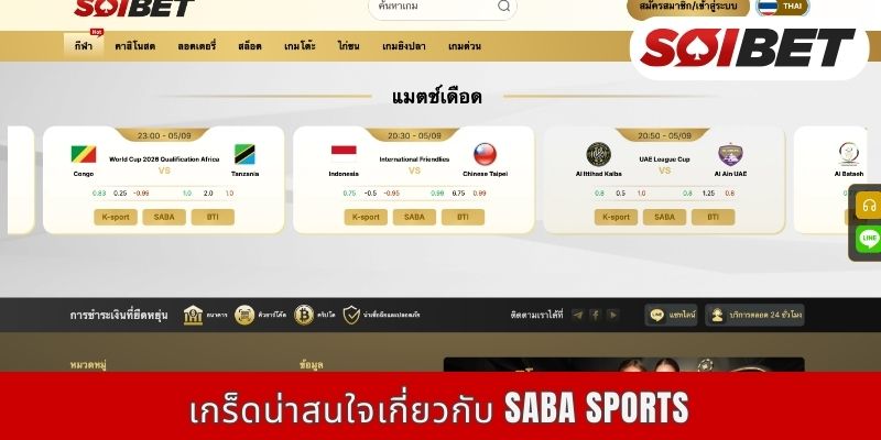 เกร็ดน่าสนใจเกี่ยวกับ Saba Sports